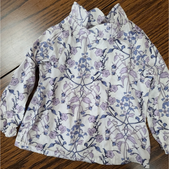Janie & Jack Blouse 12-18 Mos Ruffle Collar - Picture 3 of 6